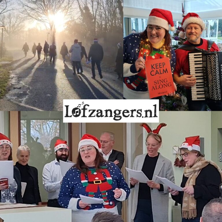 Live Kerstmuziek bij SEIN, een zorginstelling. Het management zingt de hele dag als achtergrondkoor mee. Dat maakte veel indruk bij collega's. Ze voelde zich extra gewaardeerd.